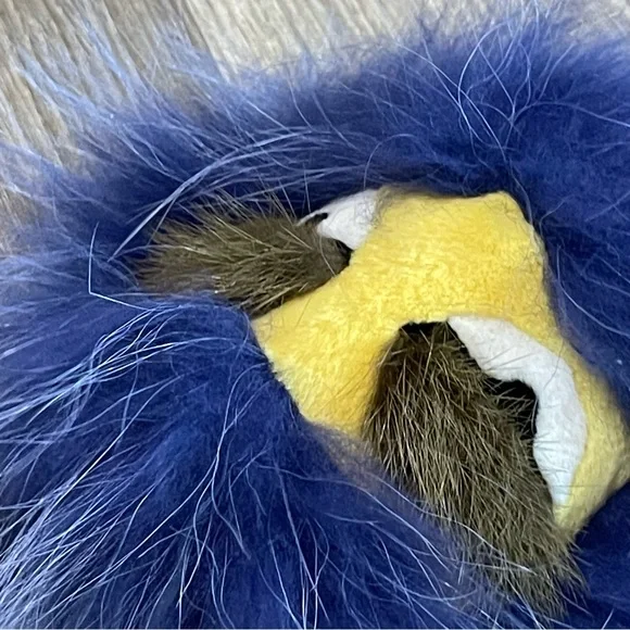 Fendi Blue and Black Fur Monster Purse Charm - Picture 5 of 5